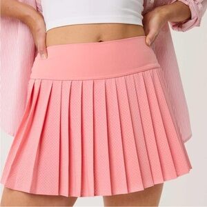 Aerie Pink Pleated Mini Skirt